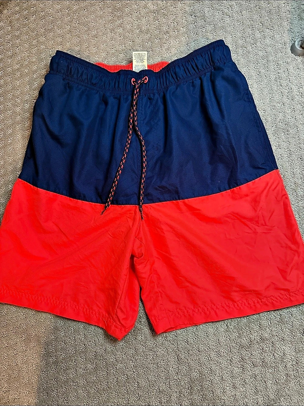 Faded Glory Color Block Swim Trunks Size Medium